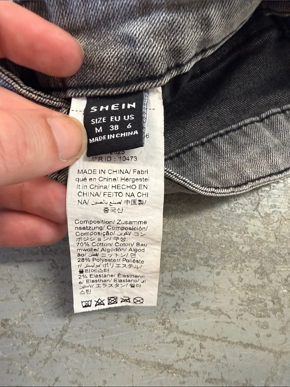 $ Clearance Sale $ SHEIN Gray Washed Denim Shorts